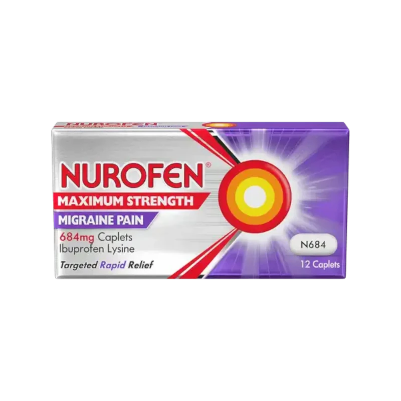 Nurofen Maximum Strength Migraine Pain 684mg Caplets