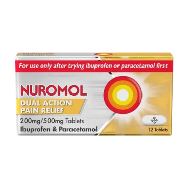 Nuromol Dual Action Pain Relief 200/500mg Tablets