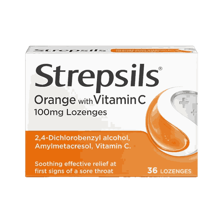 Strepsils Orange & Vitamin C Lozenges