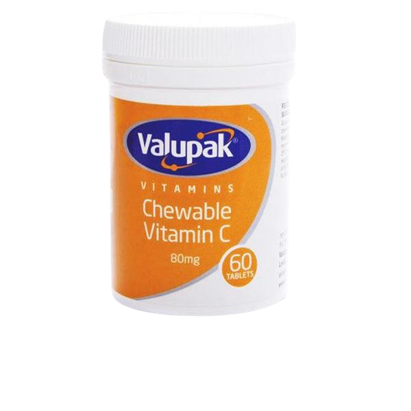 Valupak Chewable Vitamin C 80mg