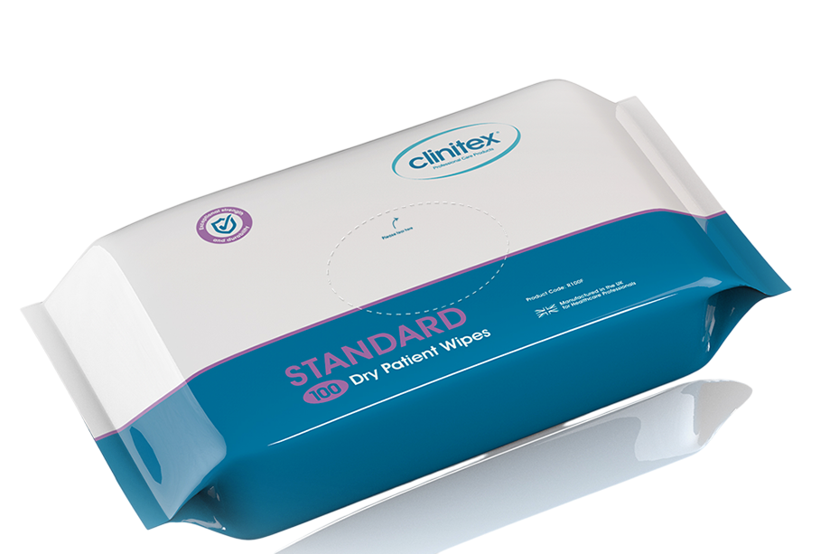 Clinitex Standard Dry Patient Wipes (100)