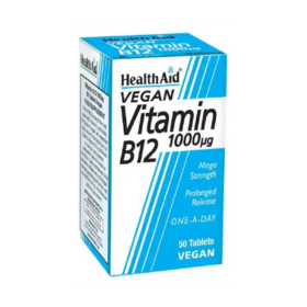 HealthAid Vitamin B12 (Cyanocobalamin) 1000µg Tablets