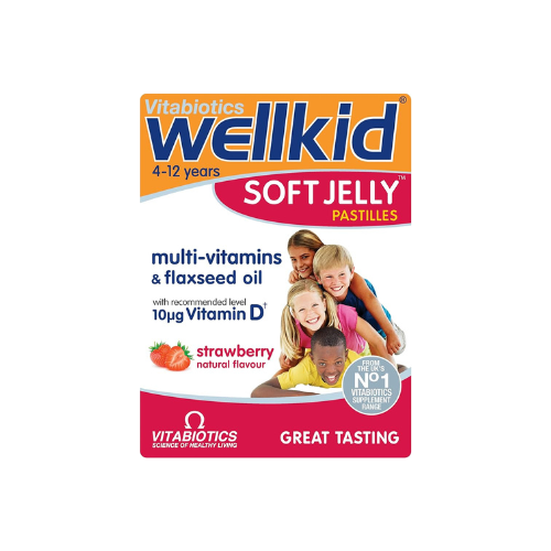 Vitabiotics Wellkid Soft Jelly Pastilles Strawberry