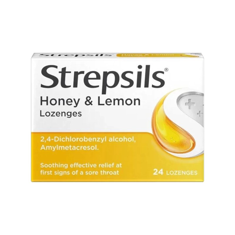 Strepsils Sore Throat Pain Relief Honey & Lemon Lozenges