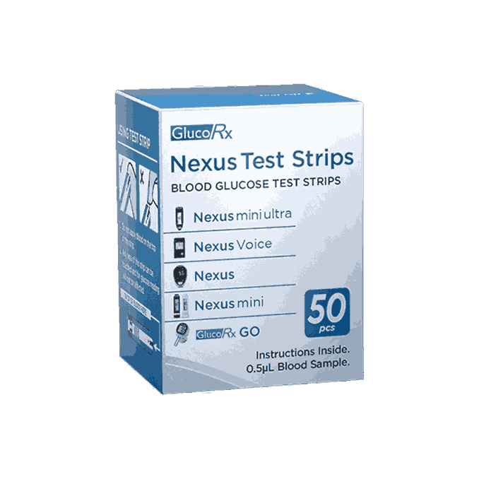 GlucoRx Nexus Blood Glucose Test Strips