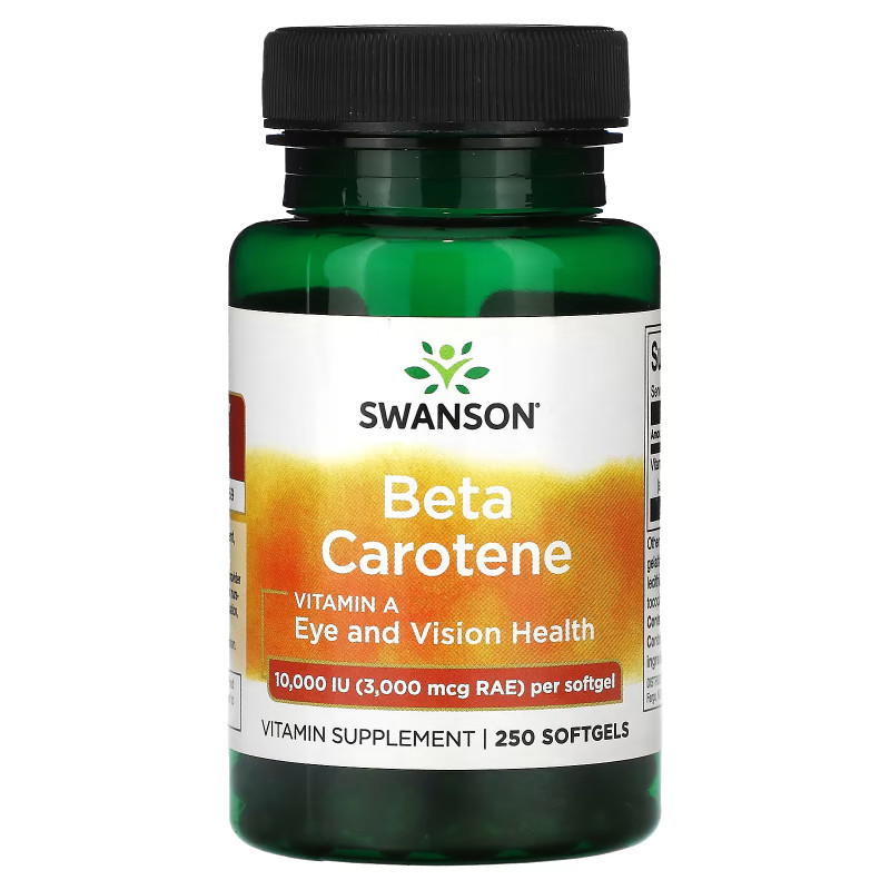 Swanson Beta Carotene (Vitamin A) 10,000 IU Softgels