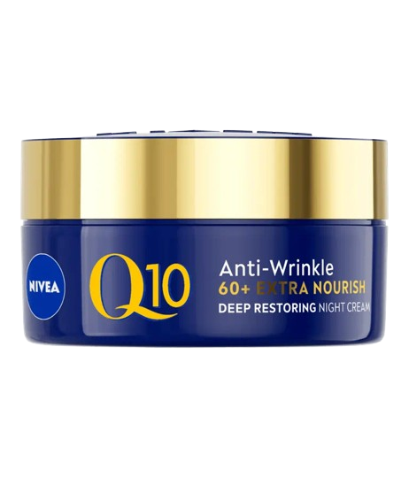NIVEA Q10 Anti-Wrinkle Extra Nourish 60+ Replenishing Night Cream 50ml