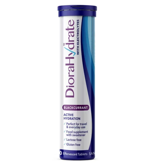DioraHydrate Blackcurrant Effervescent Tablets