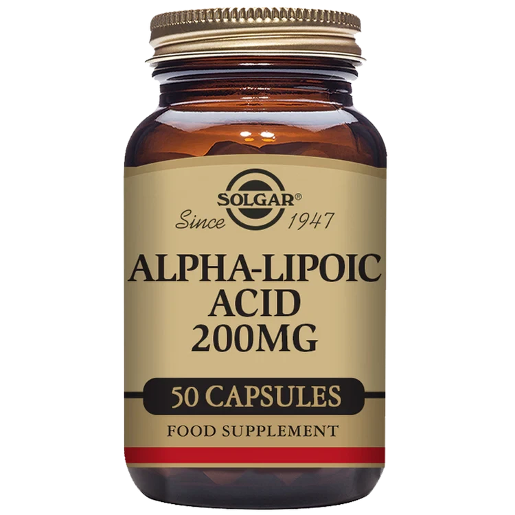 Solgar Alpha-Lipoic Acid 200mg Vegetable Capsules