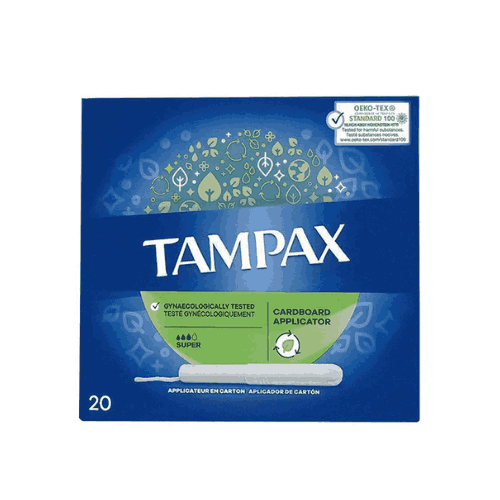 Tampax Cardboard Super Applicator Tampons