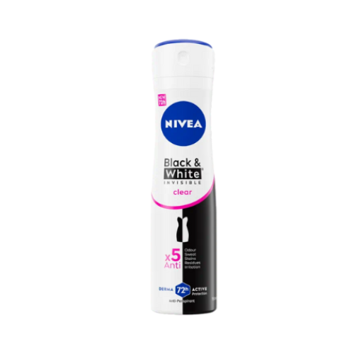 NIVEA Black & White Invisible Clear Anti-Perspirant 150ml