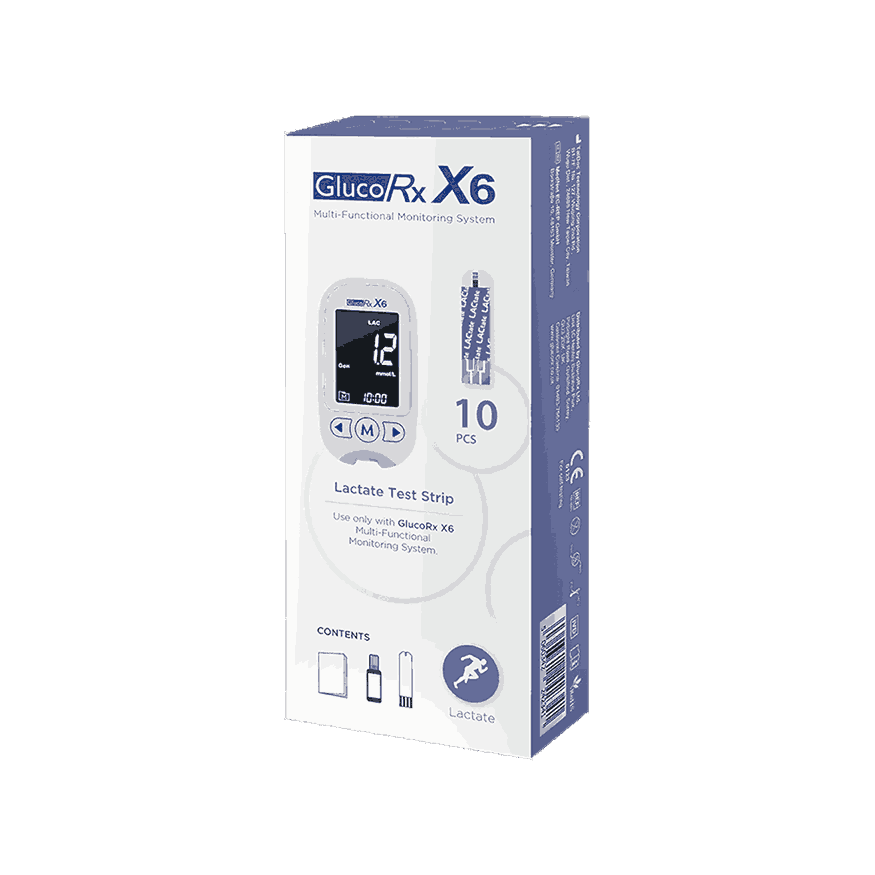 GlucoRx X6 Lactate Test Strips