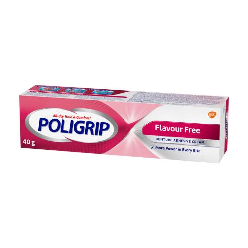 Poligrip Flavour Free Denture Adhesive Cream 40g