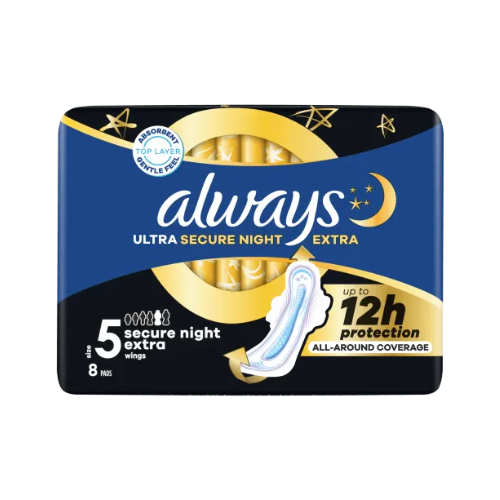 Always Ultra Pads Secure Night Extra (Size 5) Wings