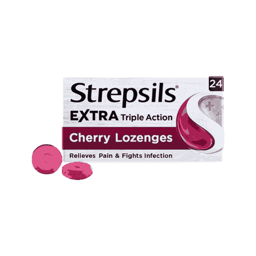 Strepsils Extra Triple Action Cheery Lozenges