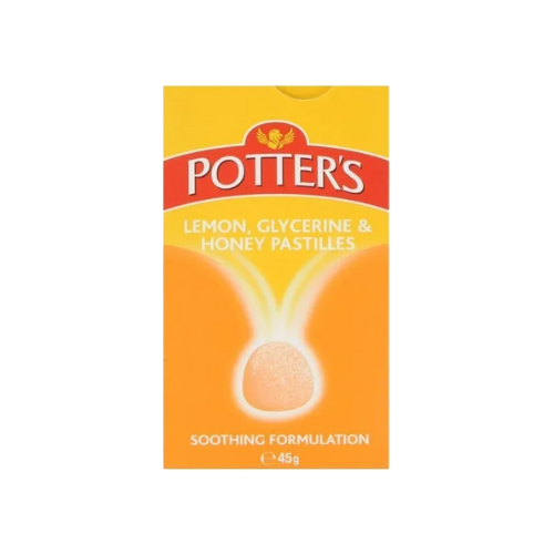 Potters Lemon Glycerine & Honey Pastilles 45g