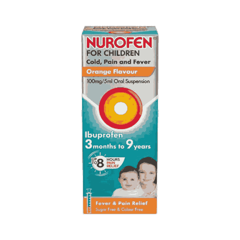 Nurofen for Children Pain & Fever Orange Flavour 100mg/5ml Oral Suspension 100ml