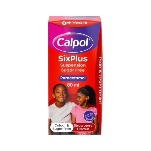 CALPOL® SixPlusTM Sugar Free Suspension Strawberry Flavour