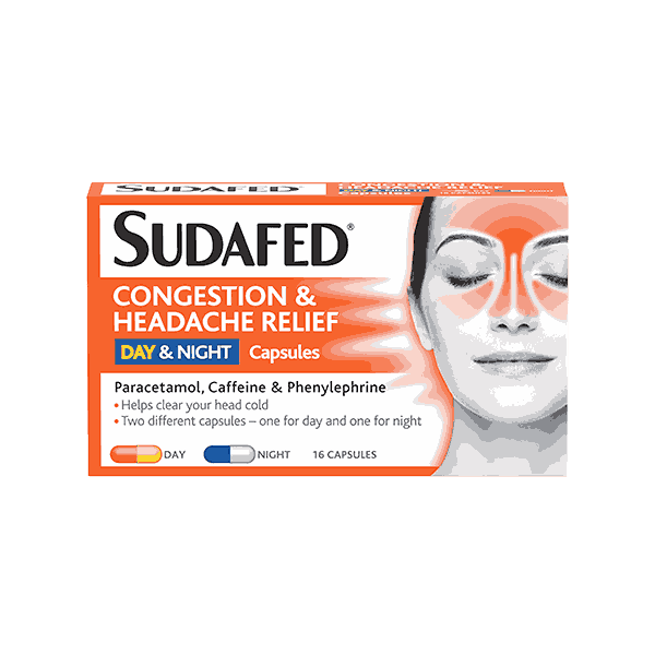 SUDAFED® Congestion & Headache Day & Night Capsules