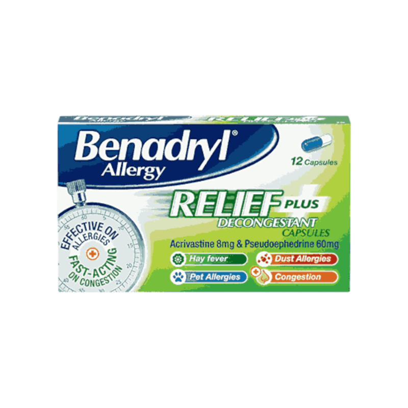 BENADRYL® Allergy Relief Plus Decongestant