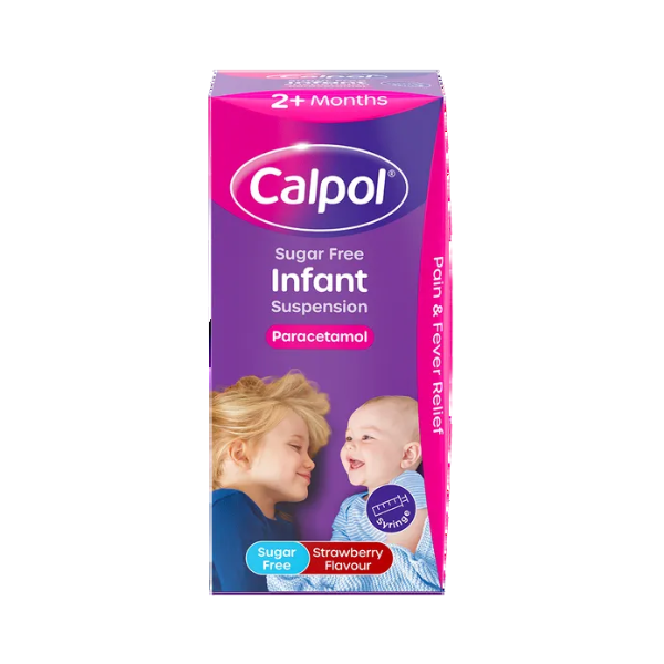 CALPOL® Sugar Free Infant Suspension Strawberry Flavour 2+ Months