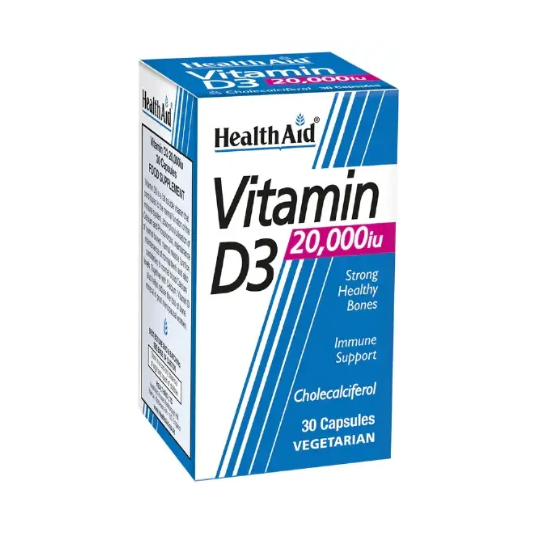HealthAid Vitamin D3 20,000iu Vegicaps